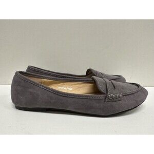 Greatonu women size 7 faux suede comfort slip-on penny loafer flat shoes